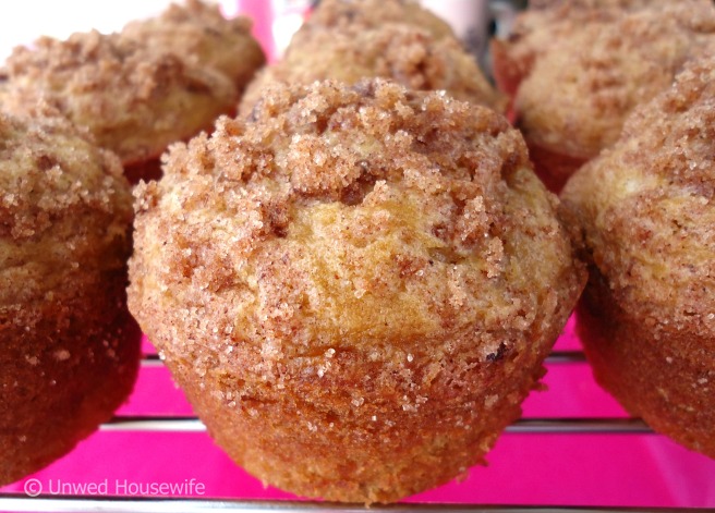 Dense, moist, bakery style rhubarb muffin recipe. THE BEST rhubarb muffins out there. 